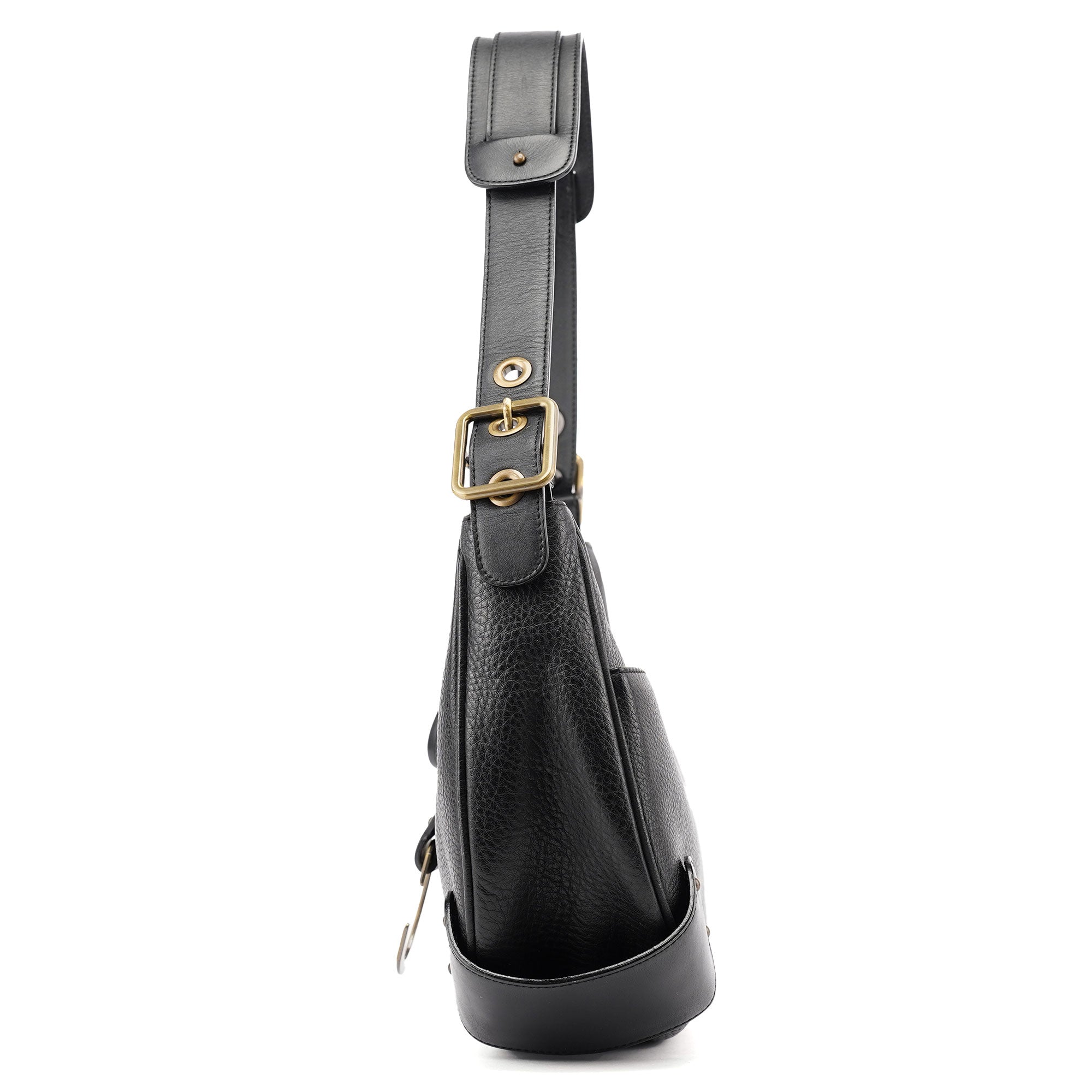 Black Leather C Shoulder Bag