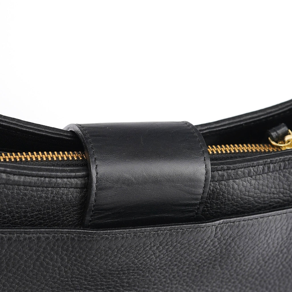 Black Leather C Shoulder Bag