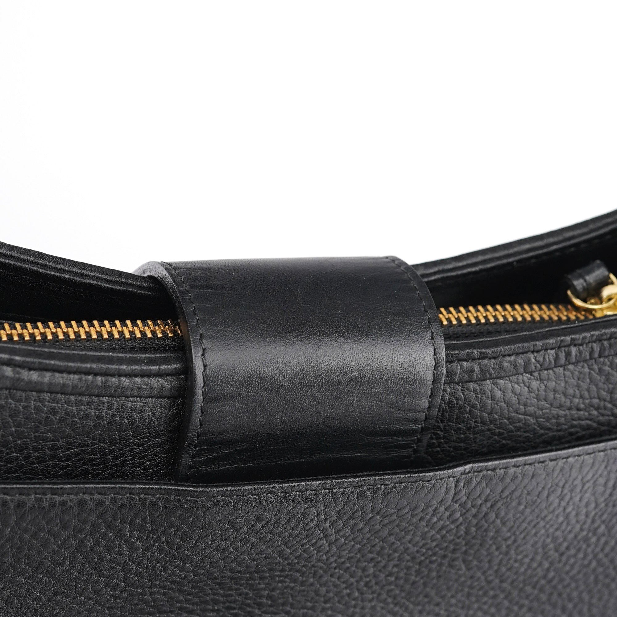 Black Leather C Shoulder Bag