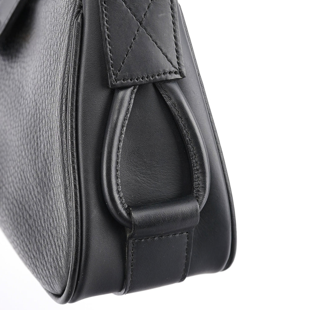 Black Leather C Shoulder Bag
