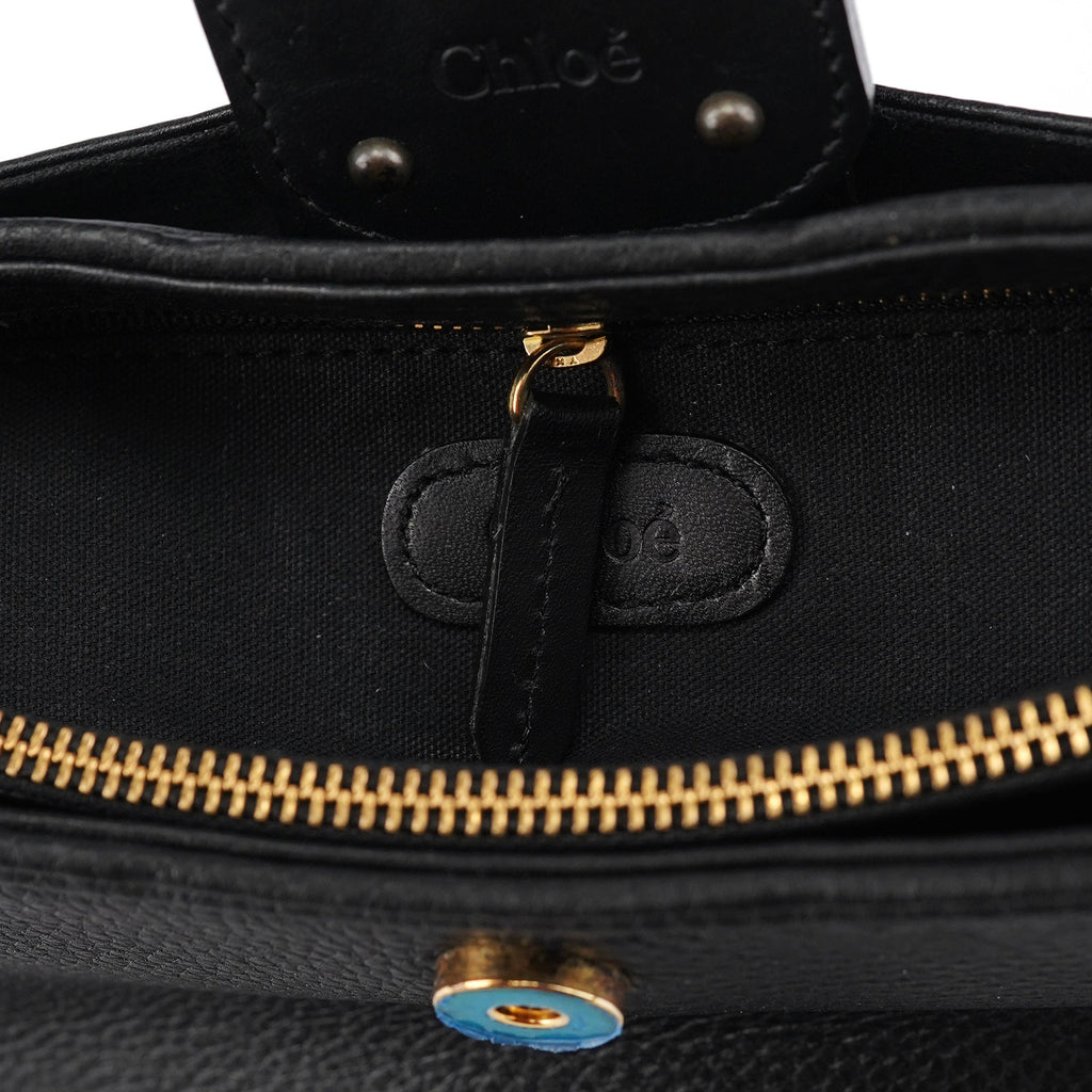 Black Leather C Shoulder Bag