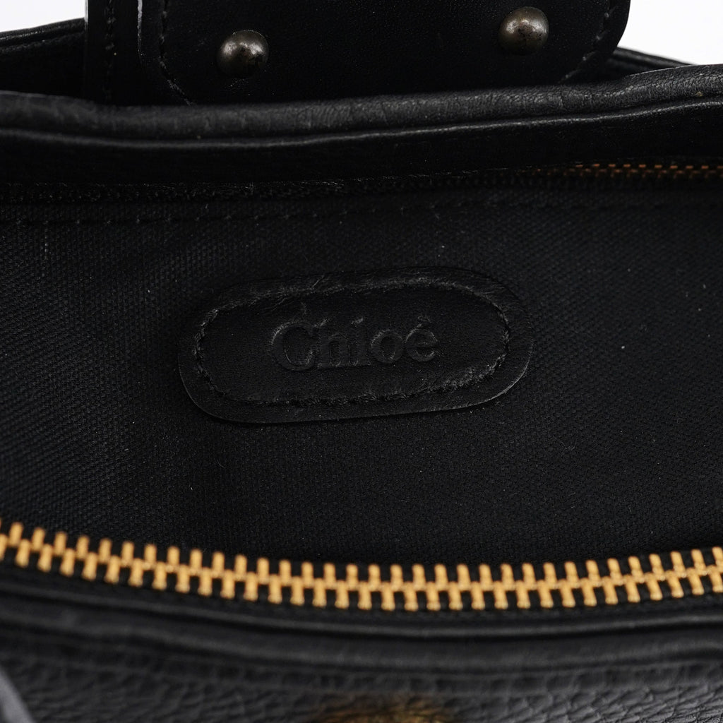 Black Leather C Shoulder Bag