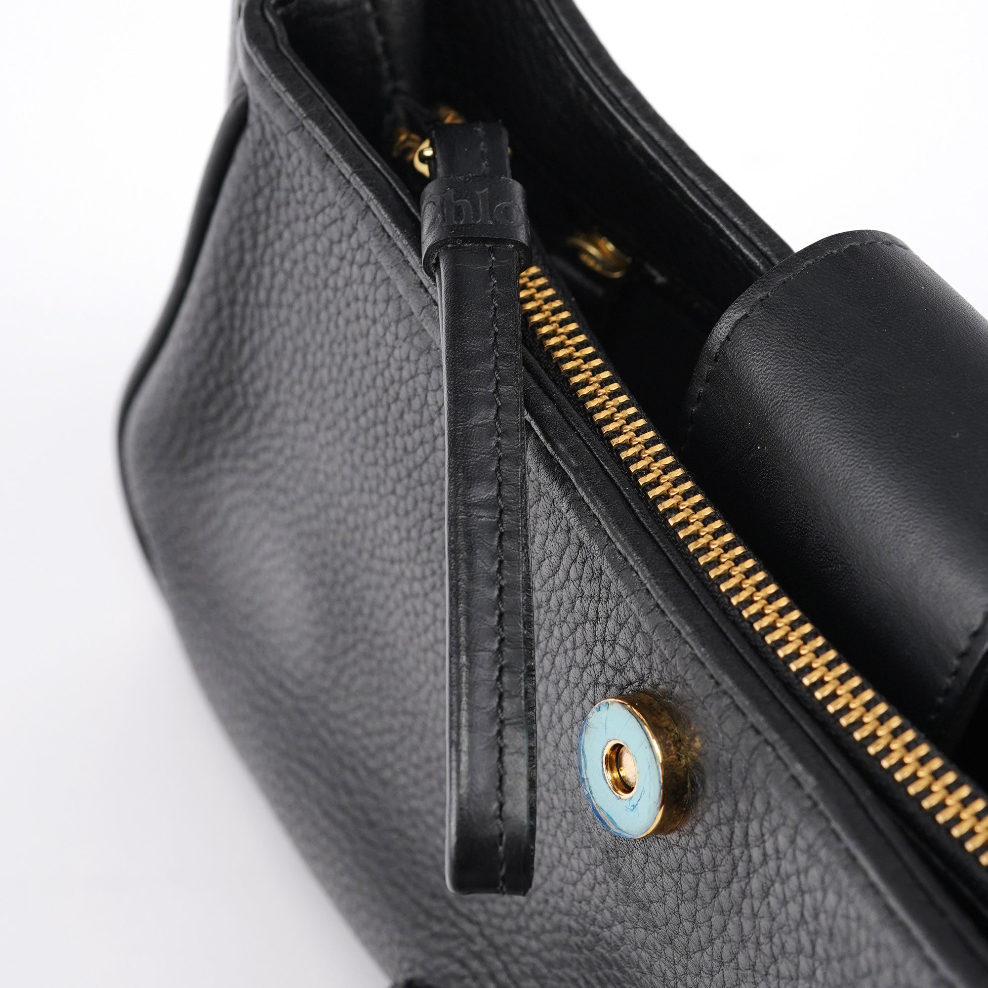 Black Leather C Shoulder Bag
