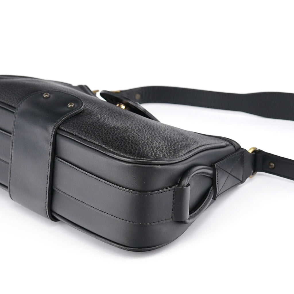 Black Leather C Shoulder Bag