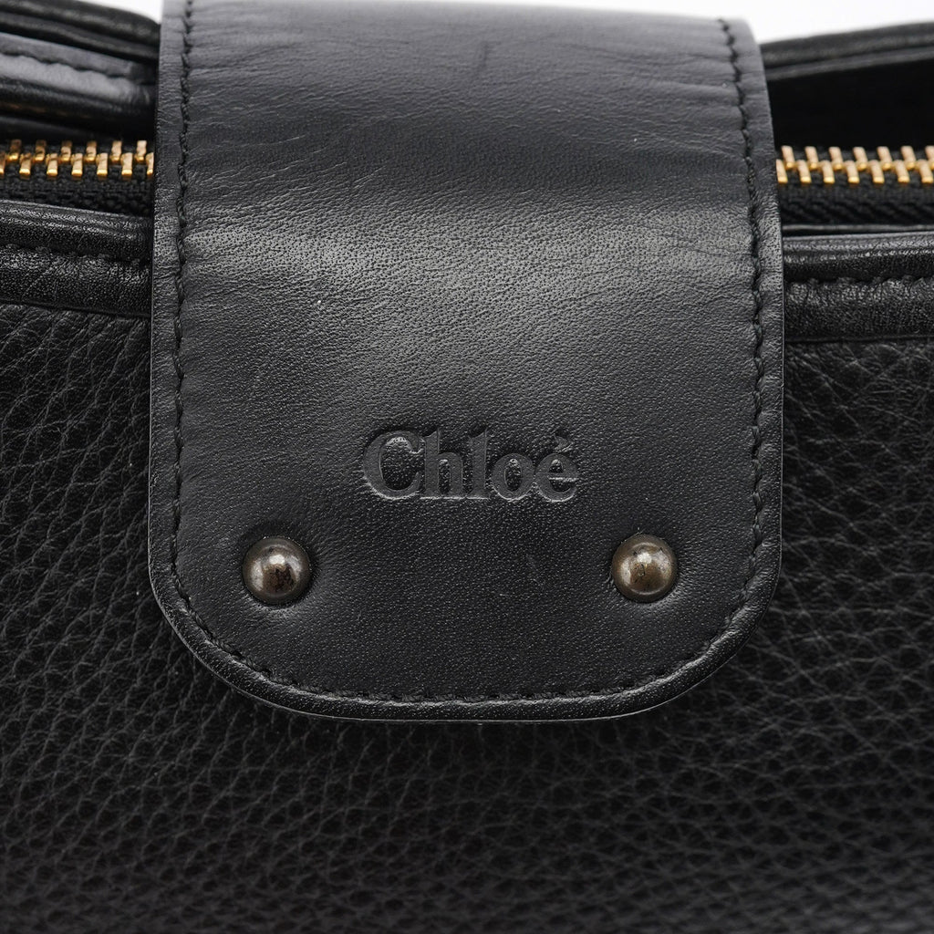 Black Leather C Shoulder Bag