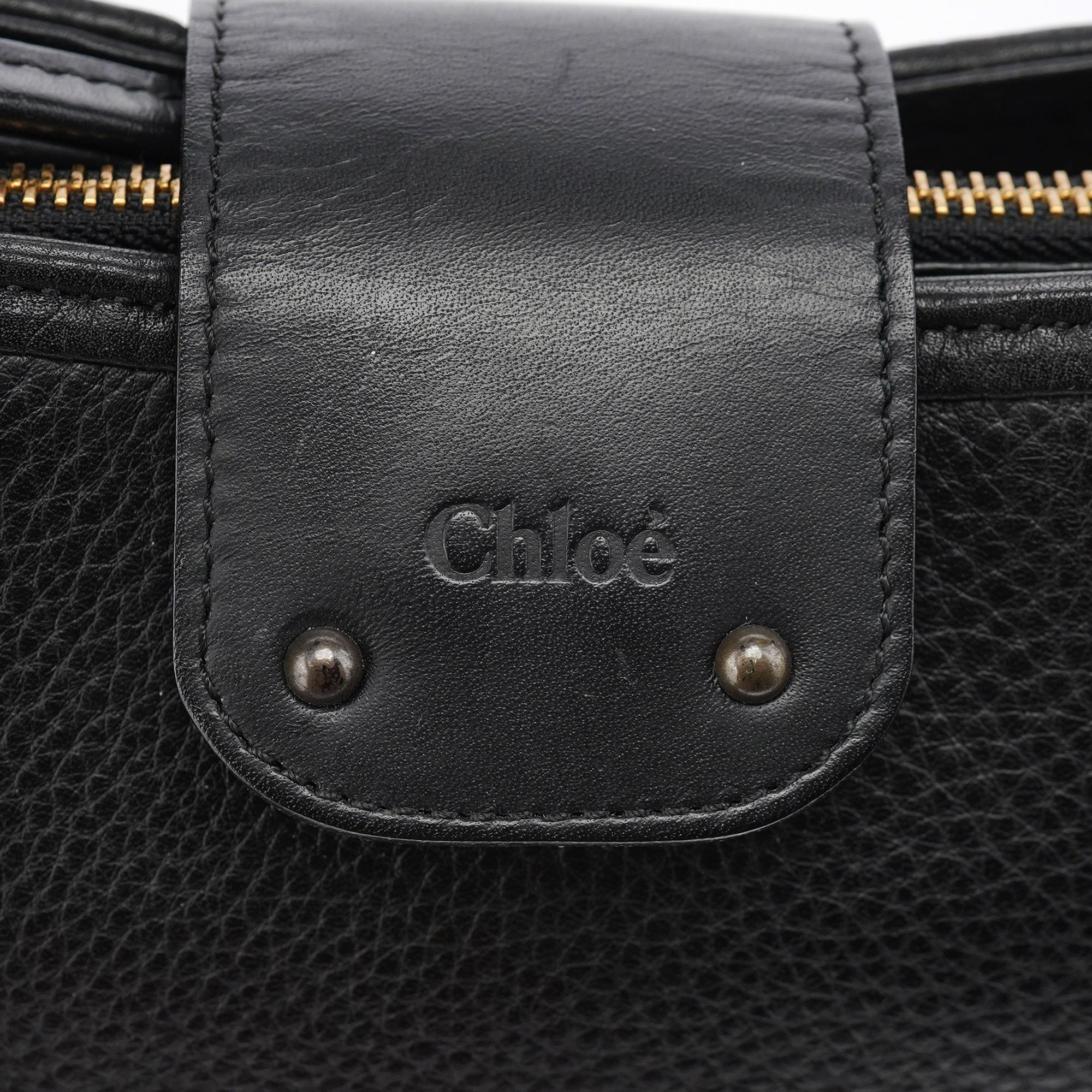 Black Leather C Shoulder Bag