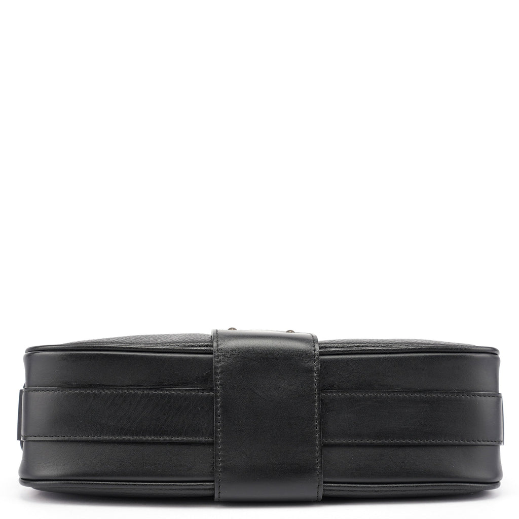 Black Leather C Shoulder Bag