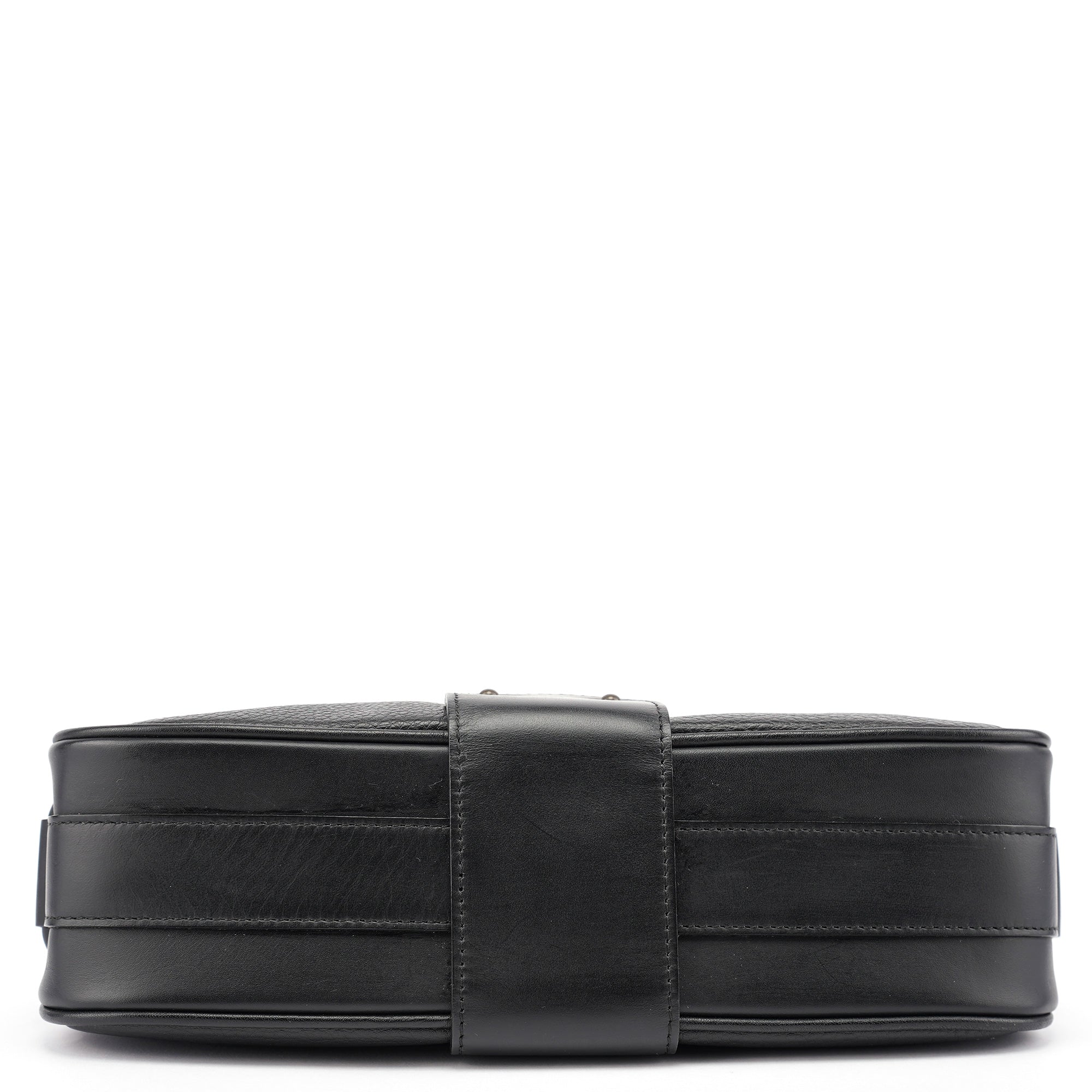 Black Leather C Shoulder Bag