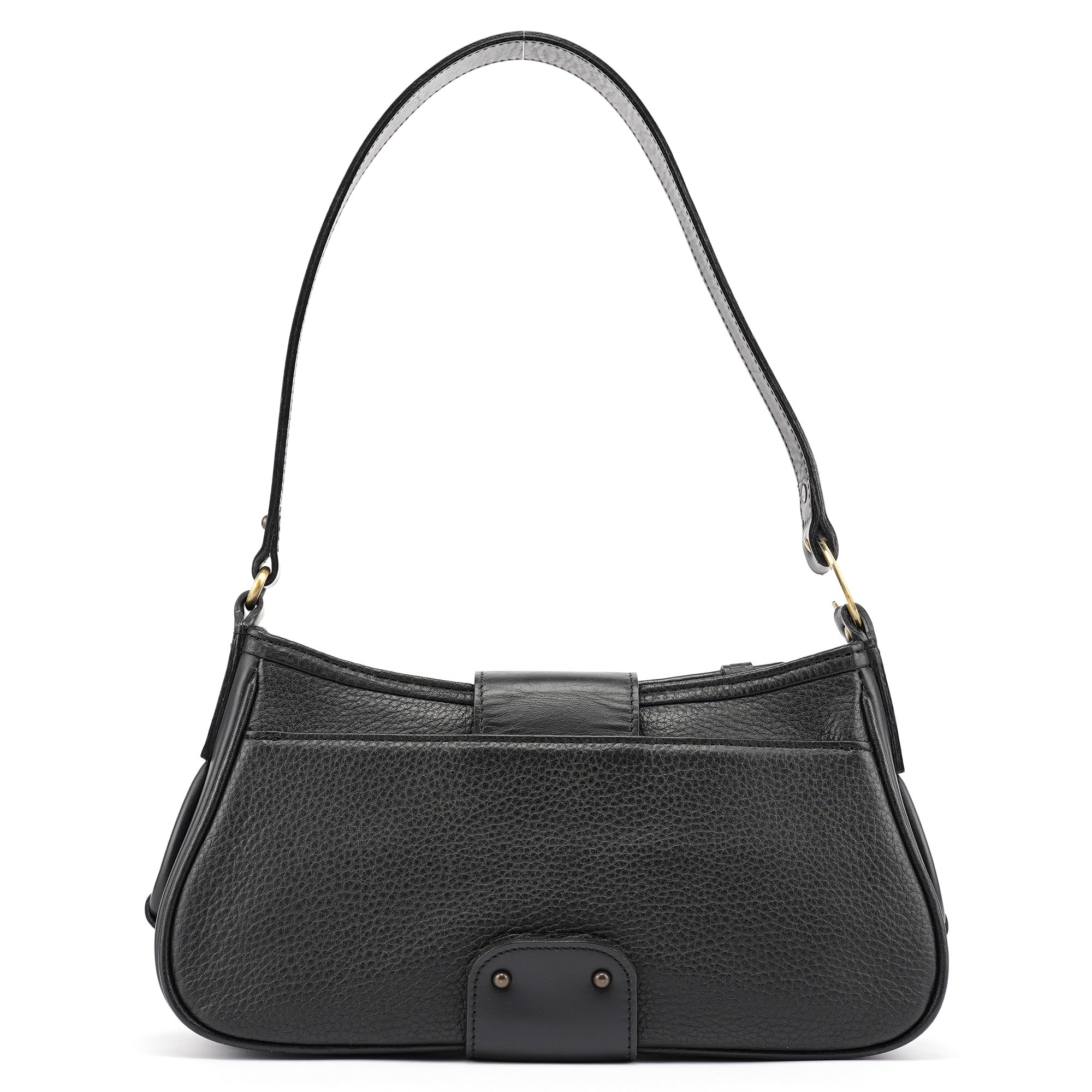 Black Leather C Shoulder Bag
