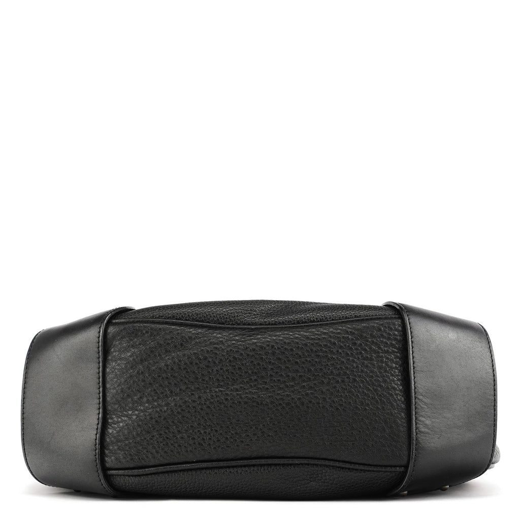 Black Leather C Shoulder Bag