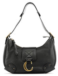 Black Leather C Shoulder Bag