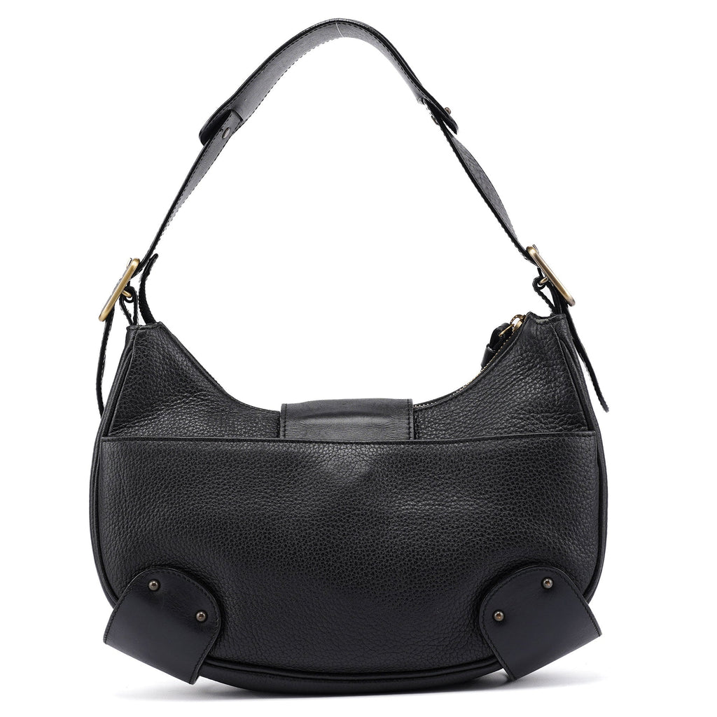 Black Leather C Shoulder Bag