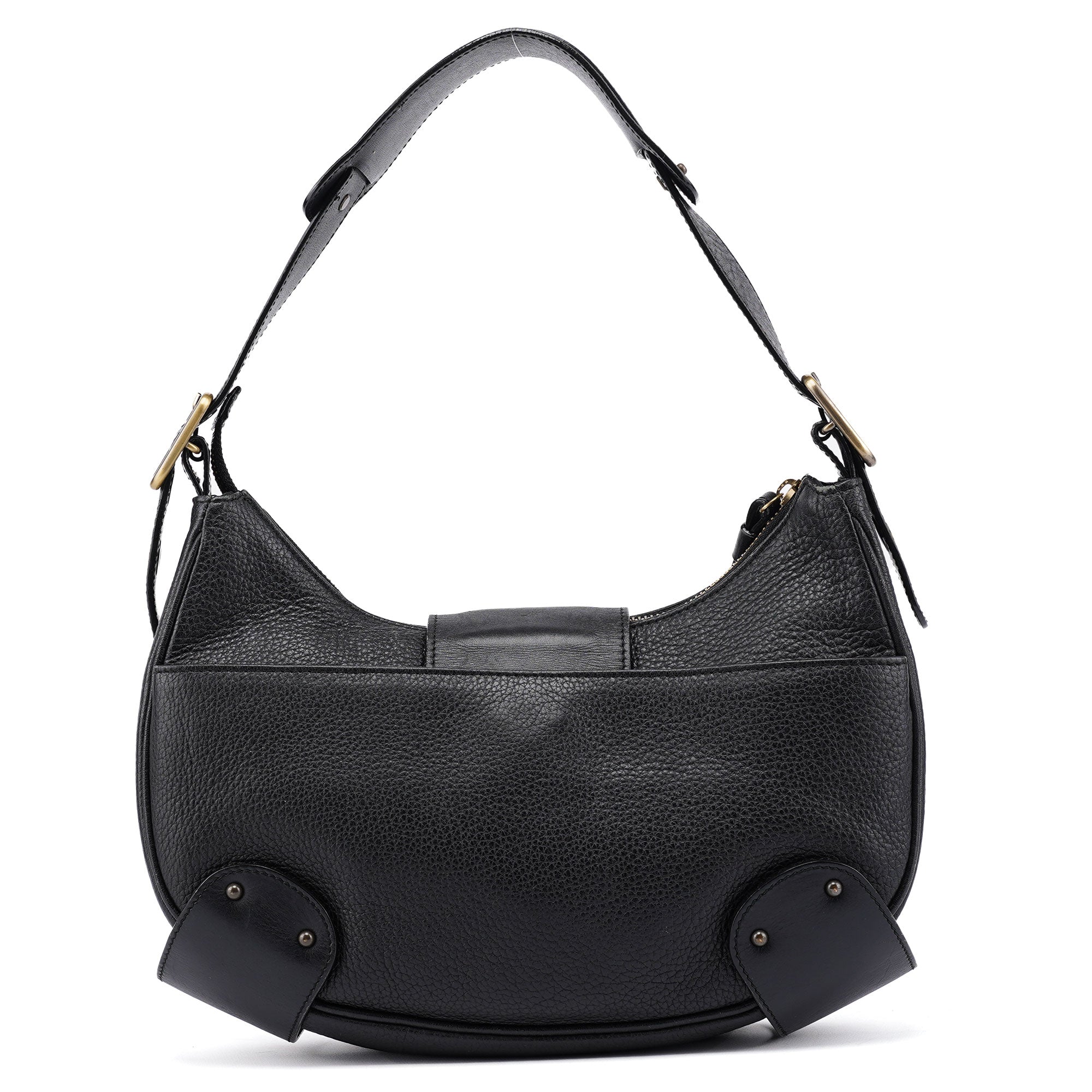 Black Leather C Shoulder Bag