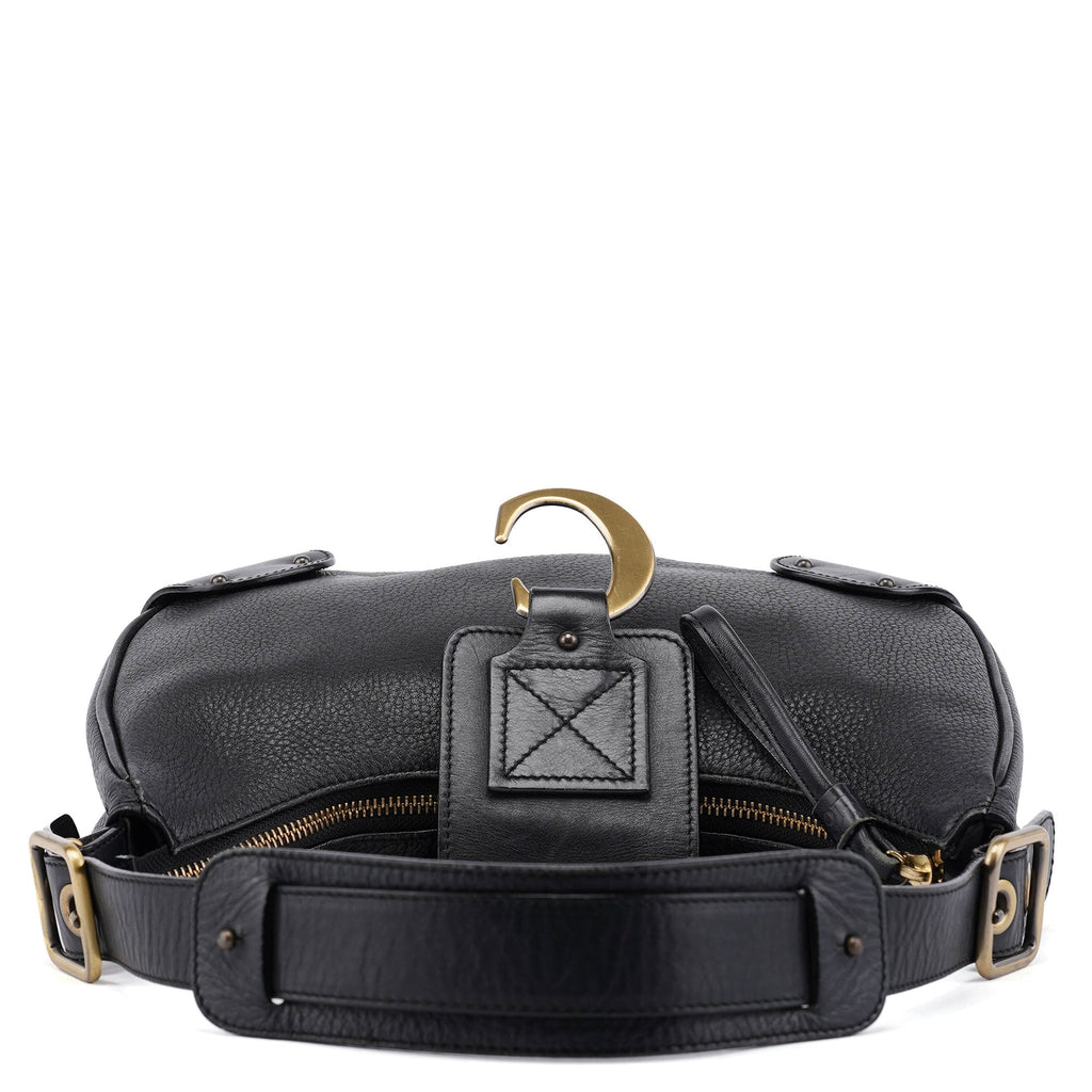 Black Leather C Shoulder Bag