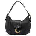 Black Leather C Shoulder Bag
