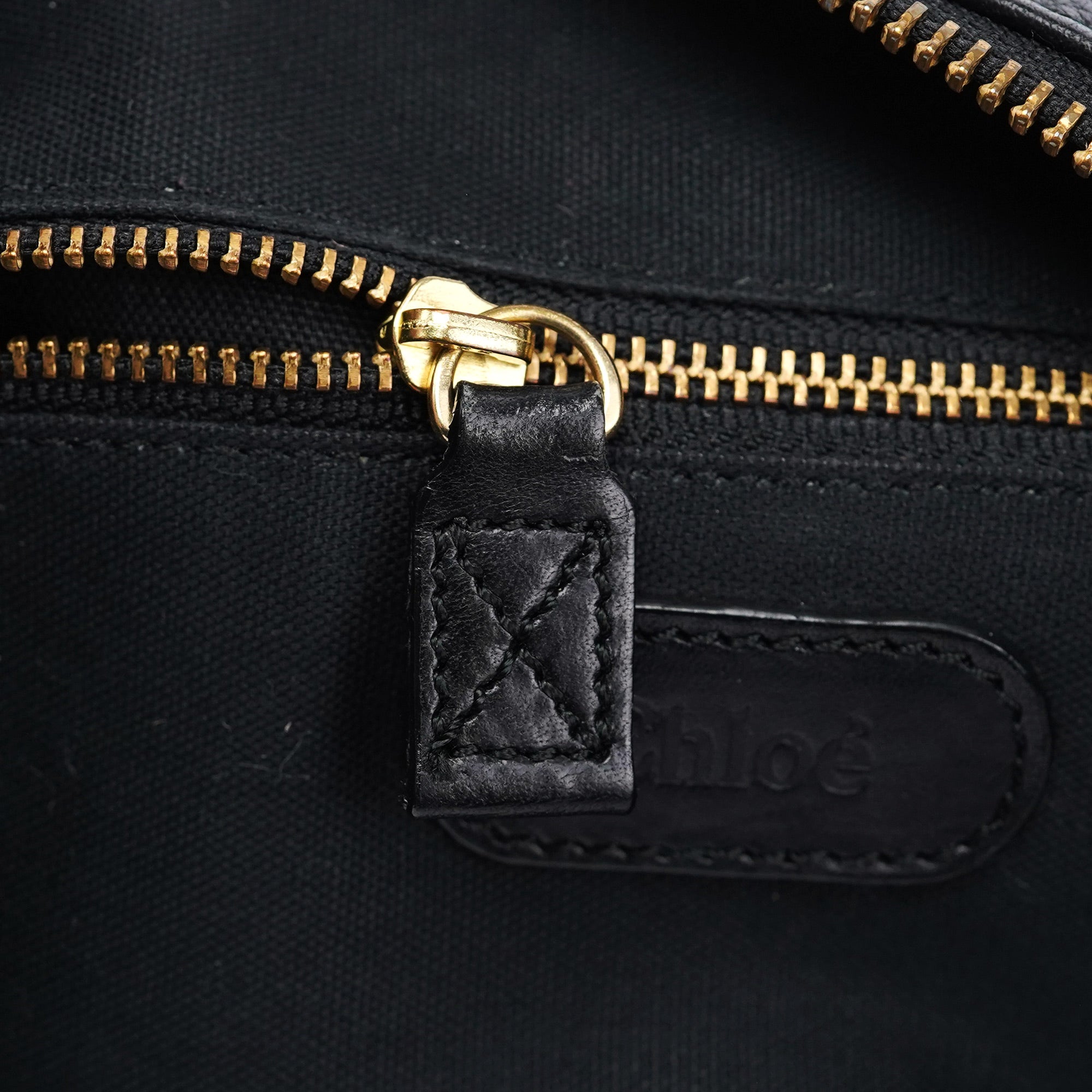 Black Leather C Shoulder Bag