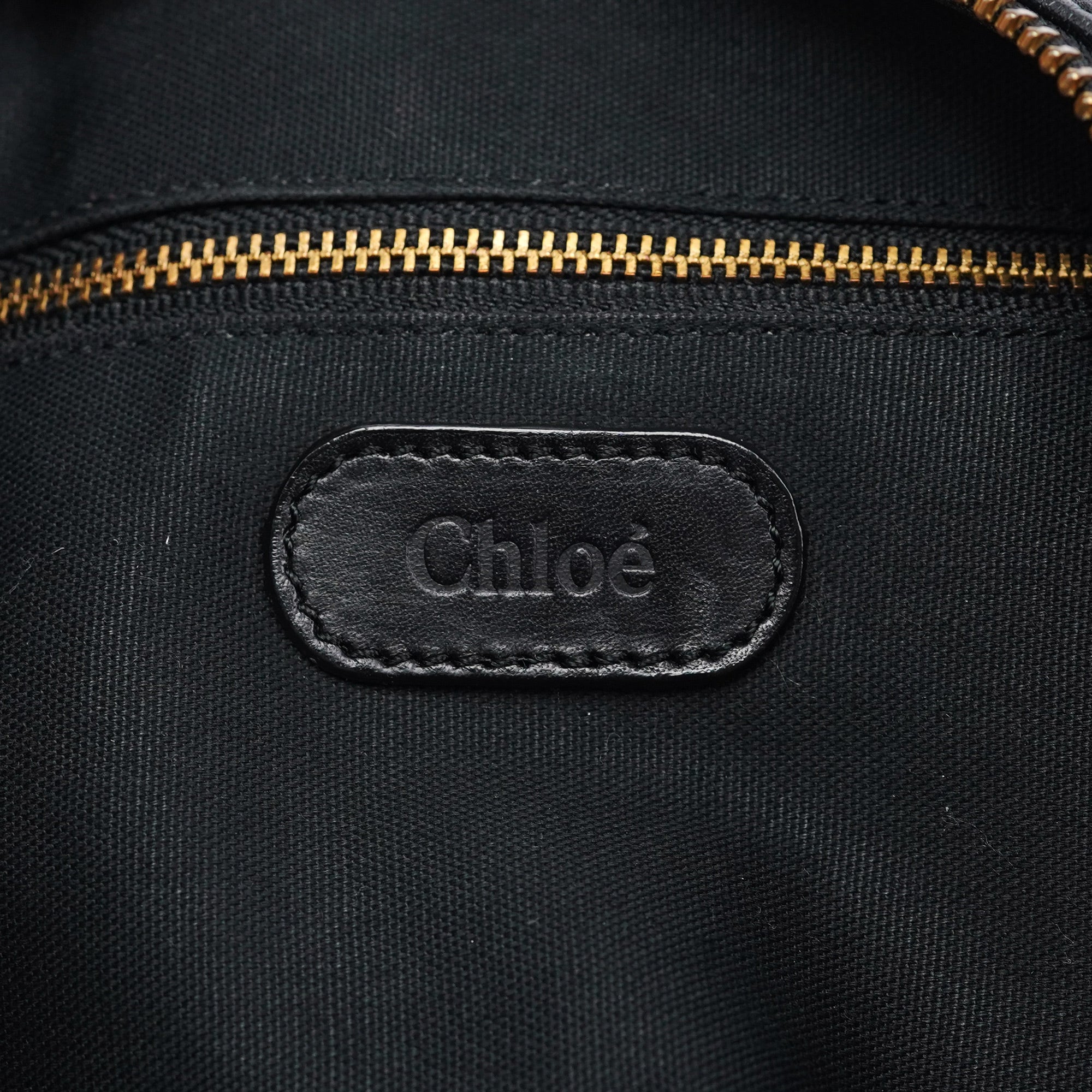 Black Leather C Shoulder Bag