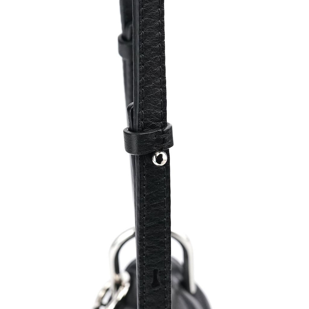 Black Leather Drew 2-Way Crossbody Bag