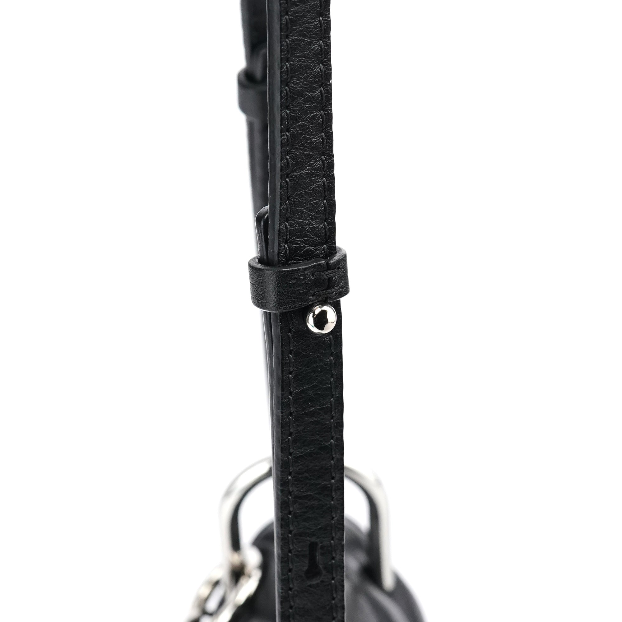 Black Leather Drew 2-Way Crossbody Bag