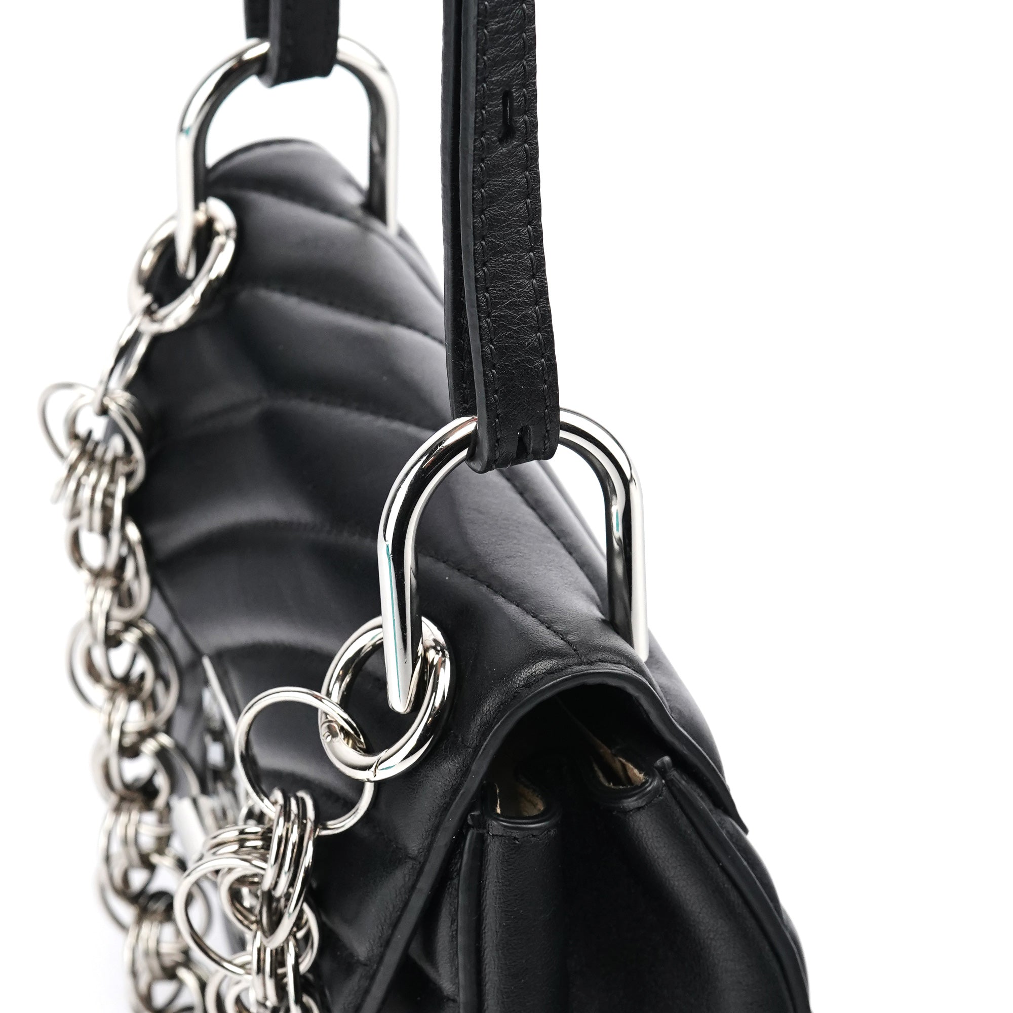 Black Leather Drew 2-Way Crossbody Bag