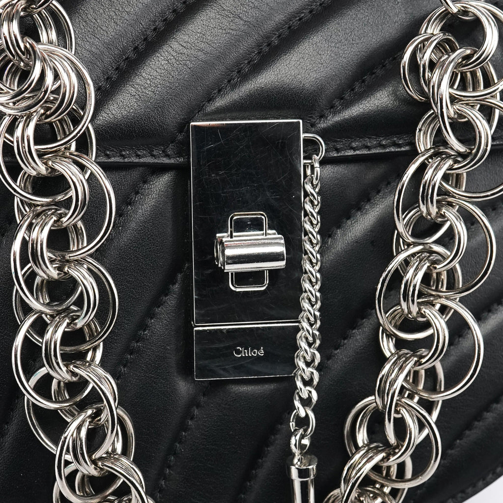 Black Leather Drew 2-Way Crossbody Bag