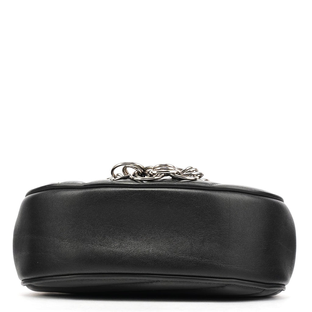 Black Leather Drew 2-Way Crossbody Bag