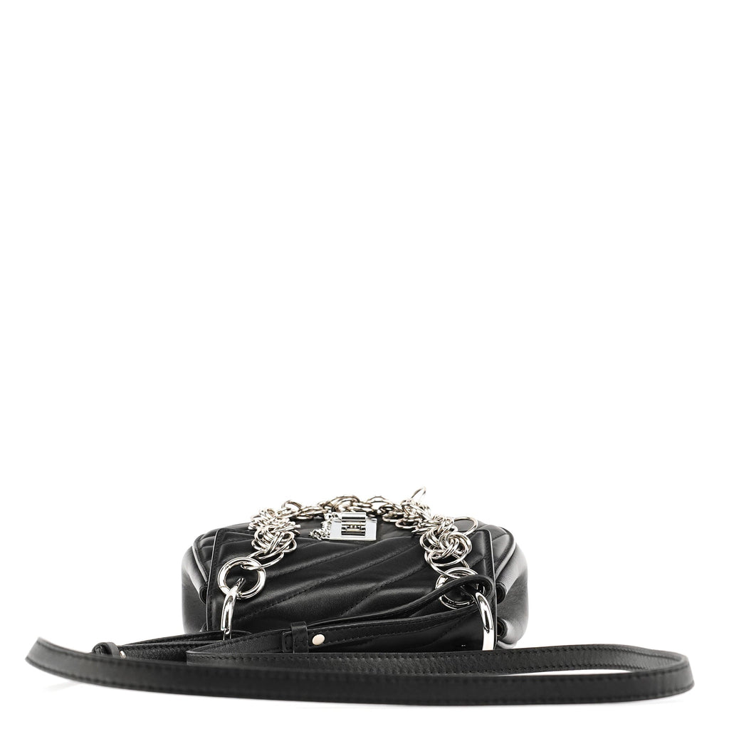 Black Leather Drew 2-Way Crossbody Bag