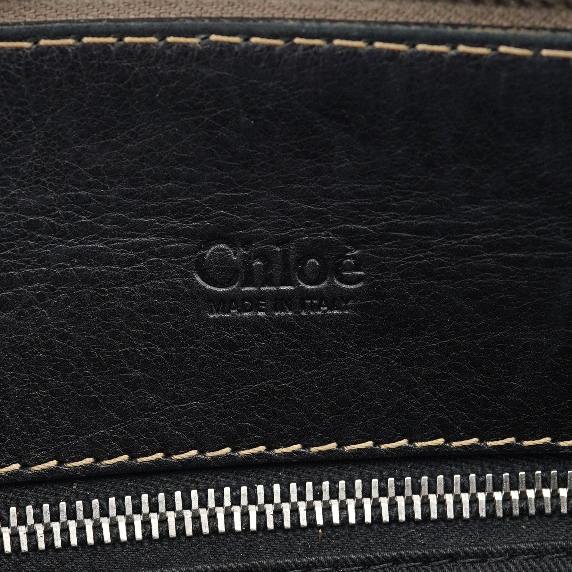Black Leather Edith 2-Way Tote Bag