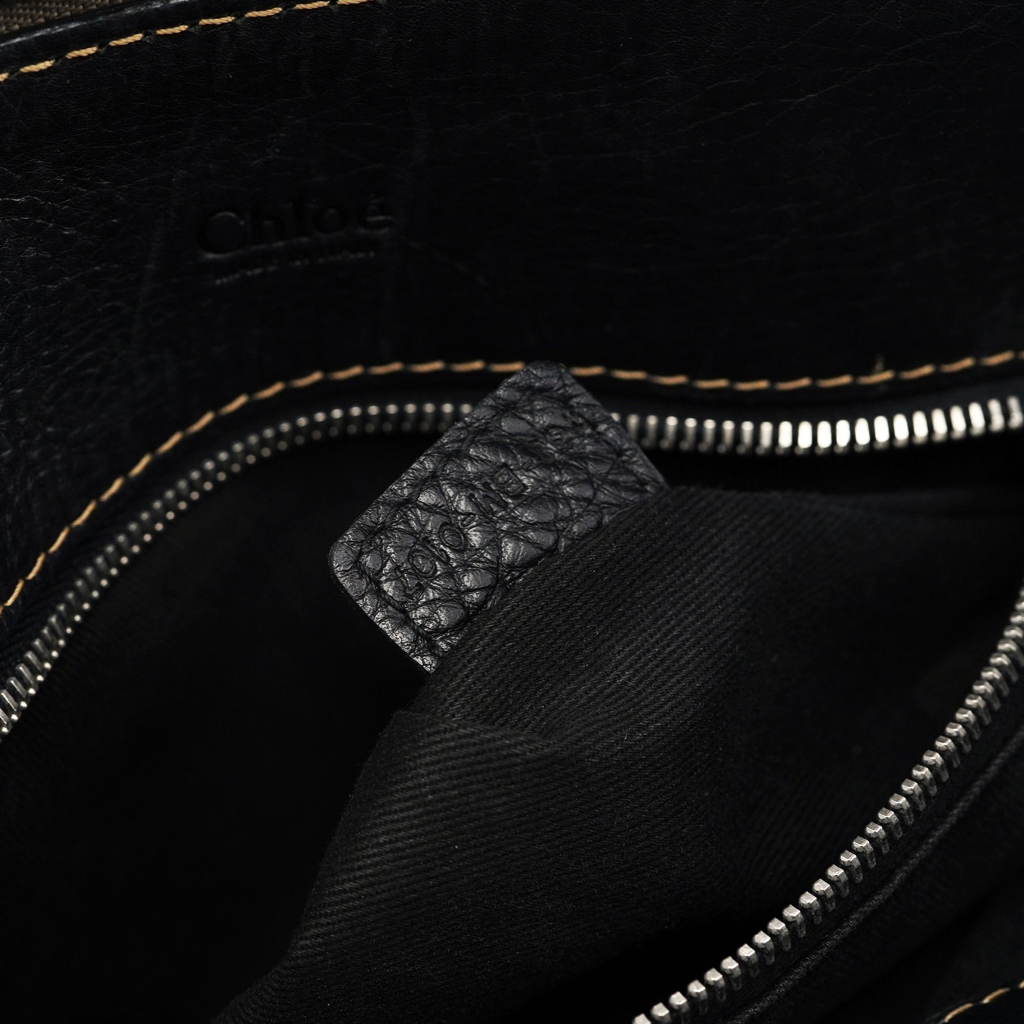 Black Leather Edith 2-Way Tote Bag