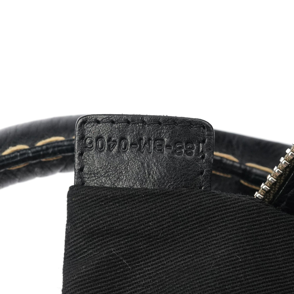 Black Leather Edith Tote Bag