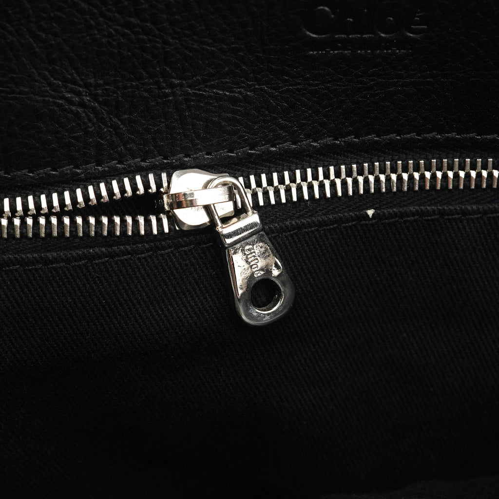 Black Leather Edith Tote Bag