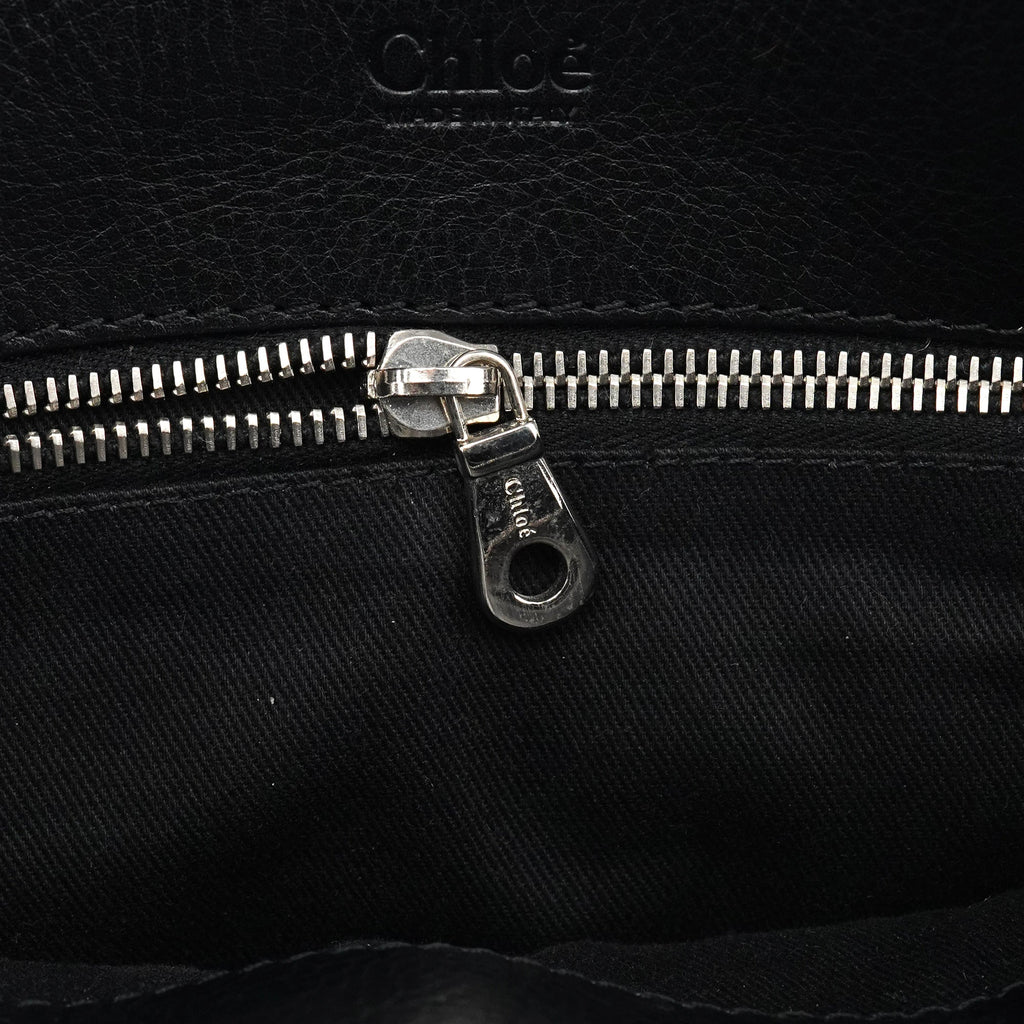 Black Leather Edith Tote Bag