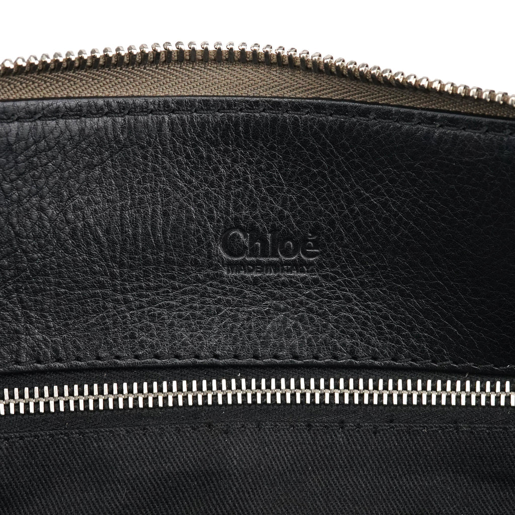 Black Leather Edith Tote Bag