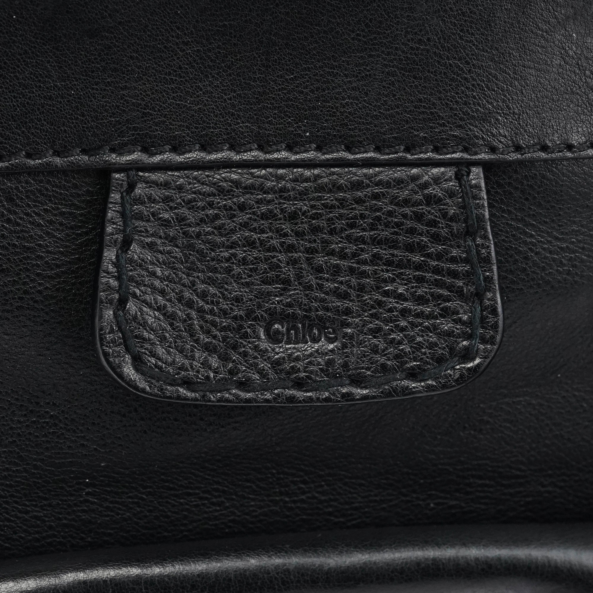 Black Leather Edith Tote Bag