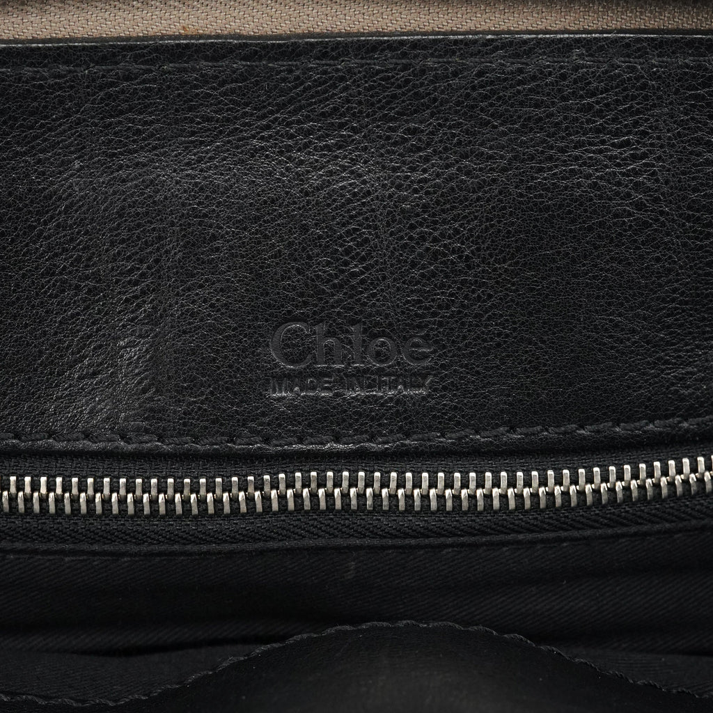 Black Leather Edith Tote Bag