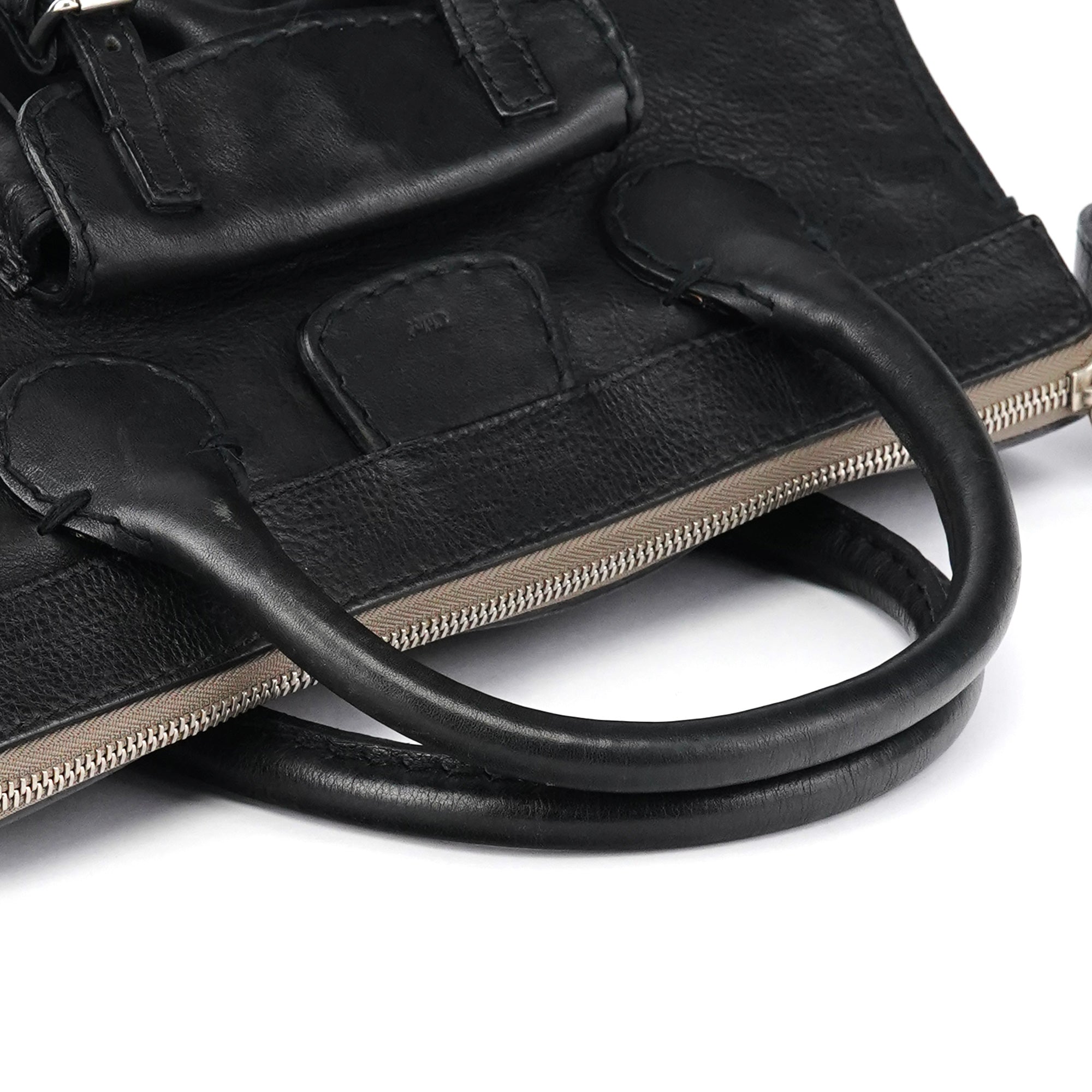 Black Leather Edith Tote Bag