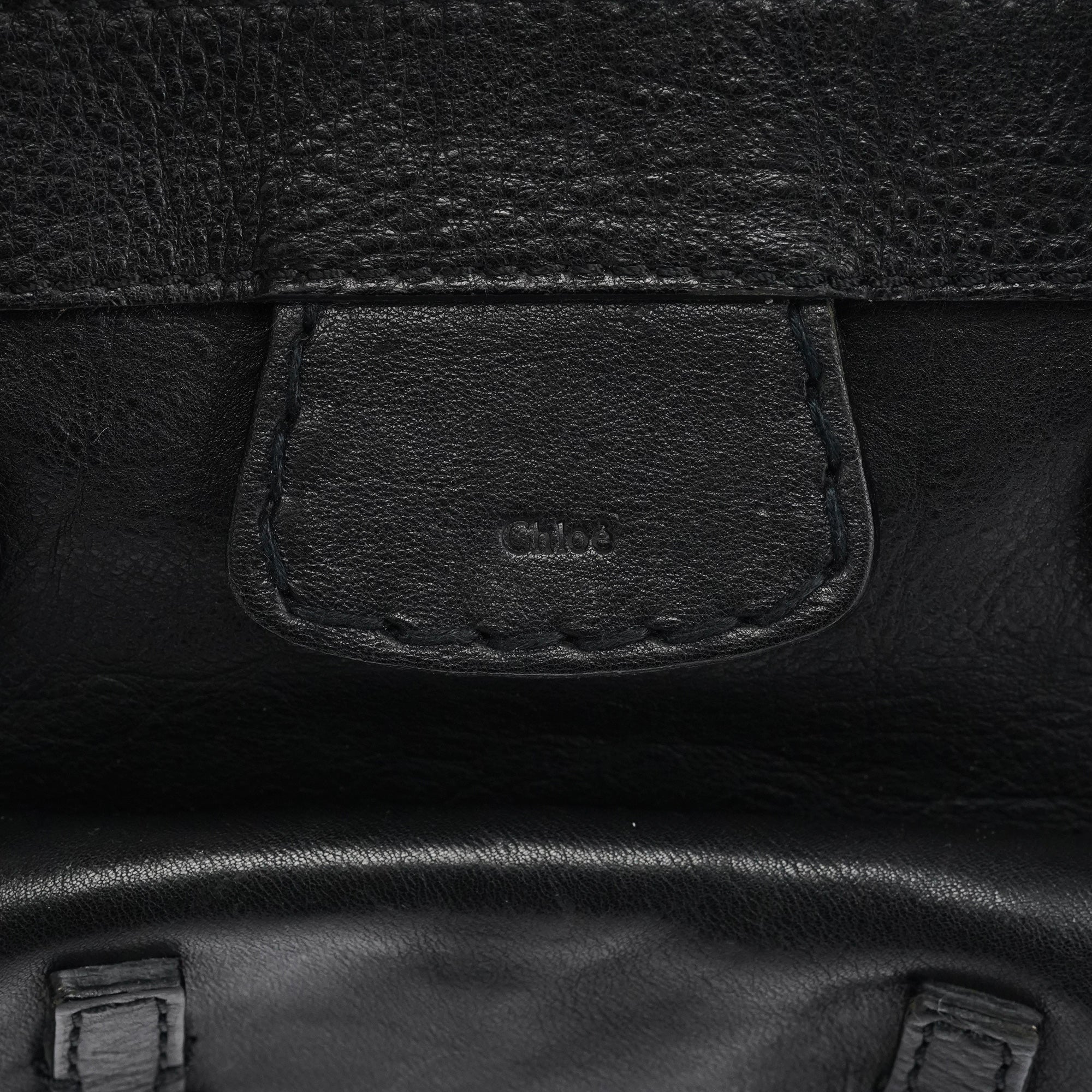 Black Leather Edith Tote Bag