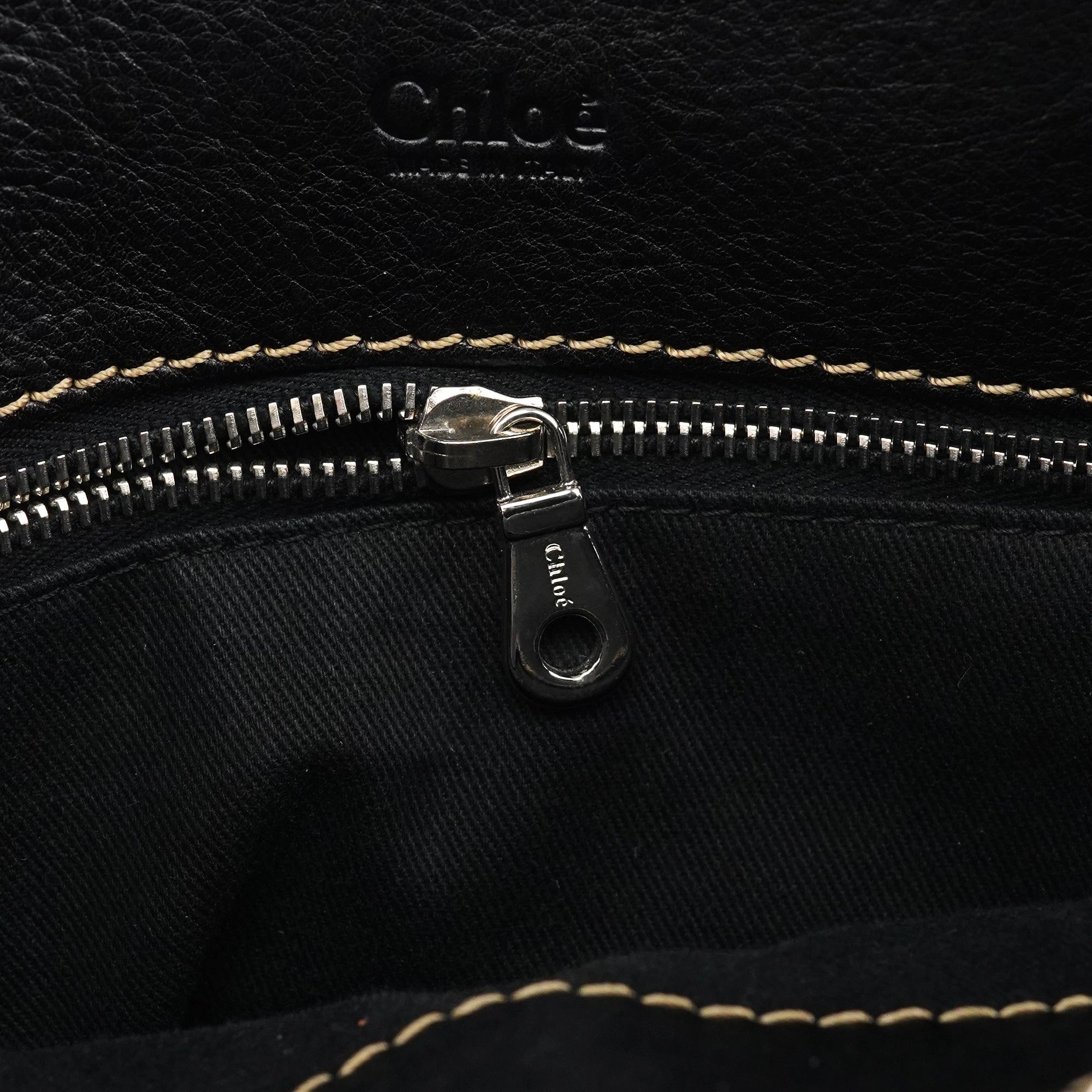Black Leather Edith Tote Bag