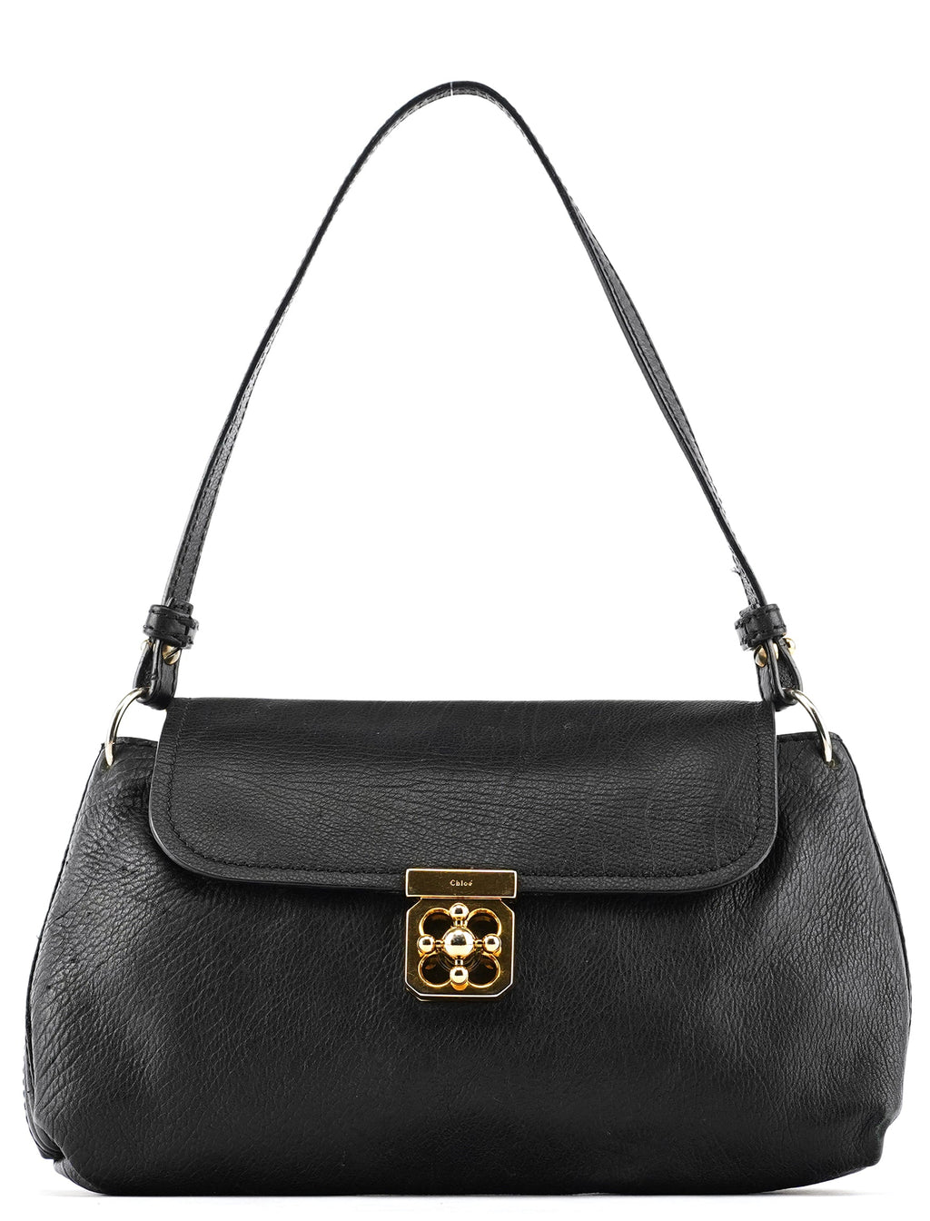 Black Leather Elsie Mini Shoulder Bag