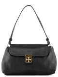 Black Leather Elsie Mini Shoulder Bag