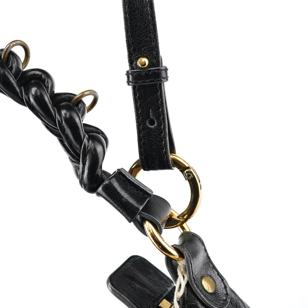 Black Leather Heloise 2-Way Bag
