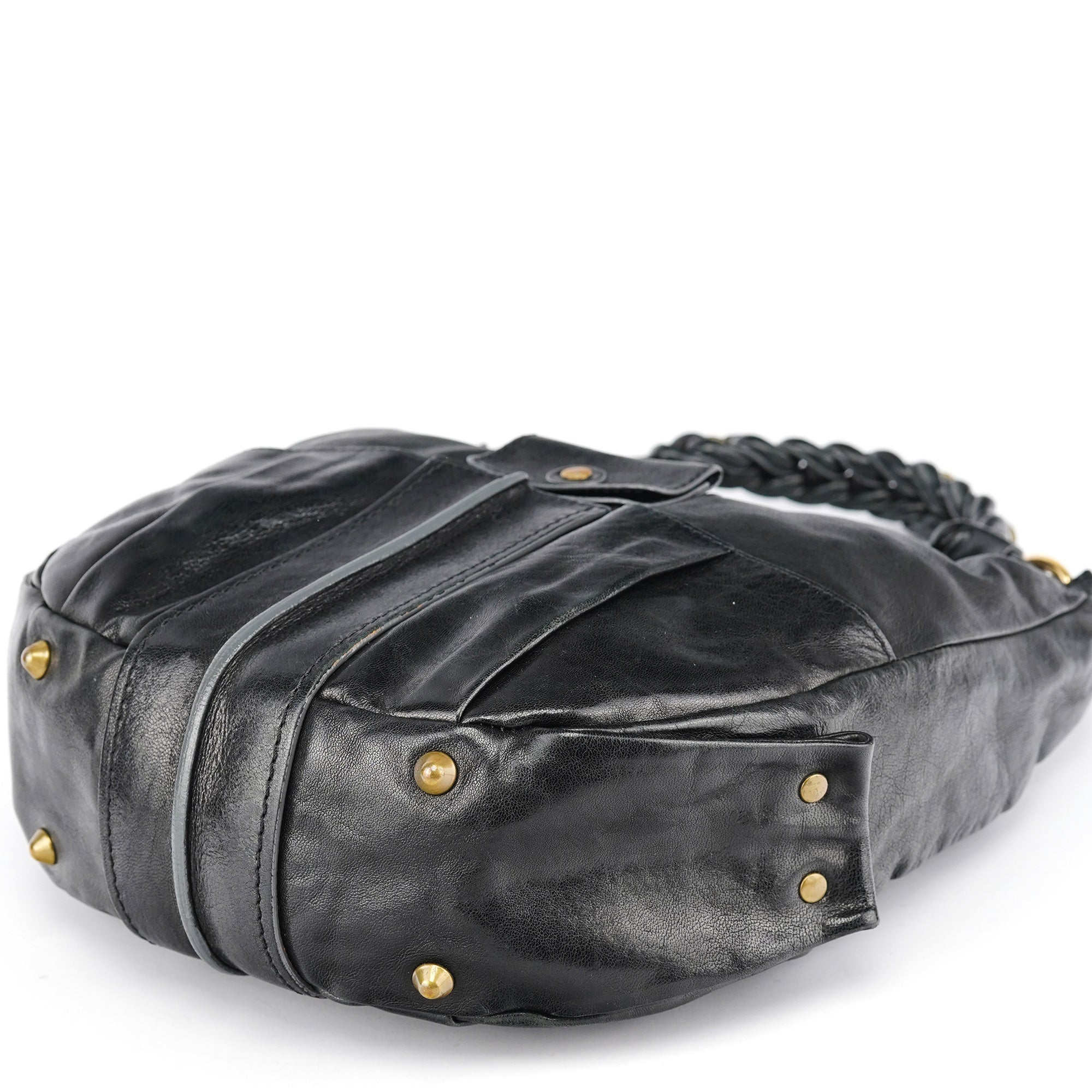 Black Leather Heloise 2-Way Bag