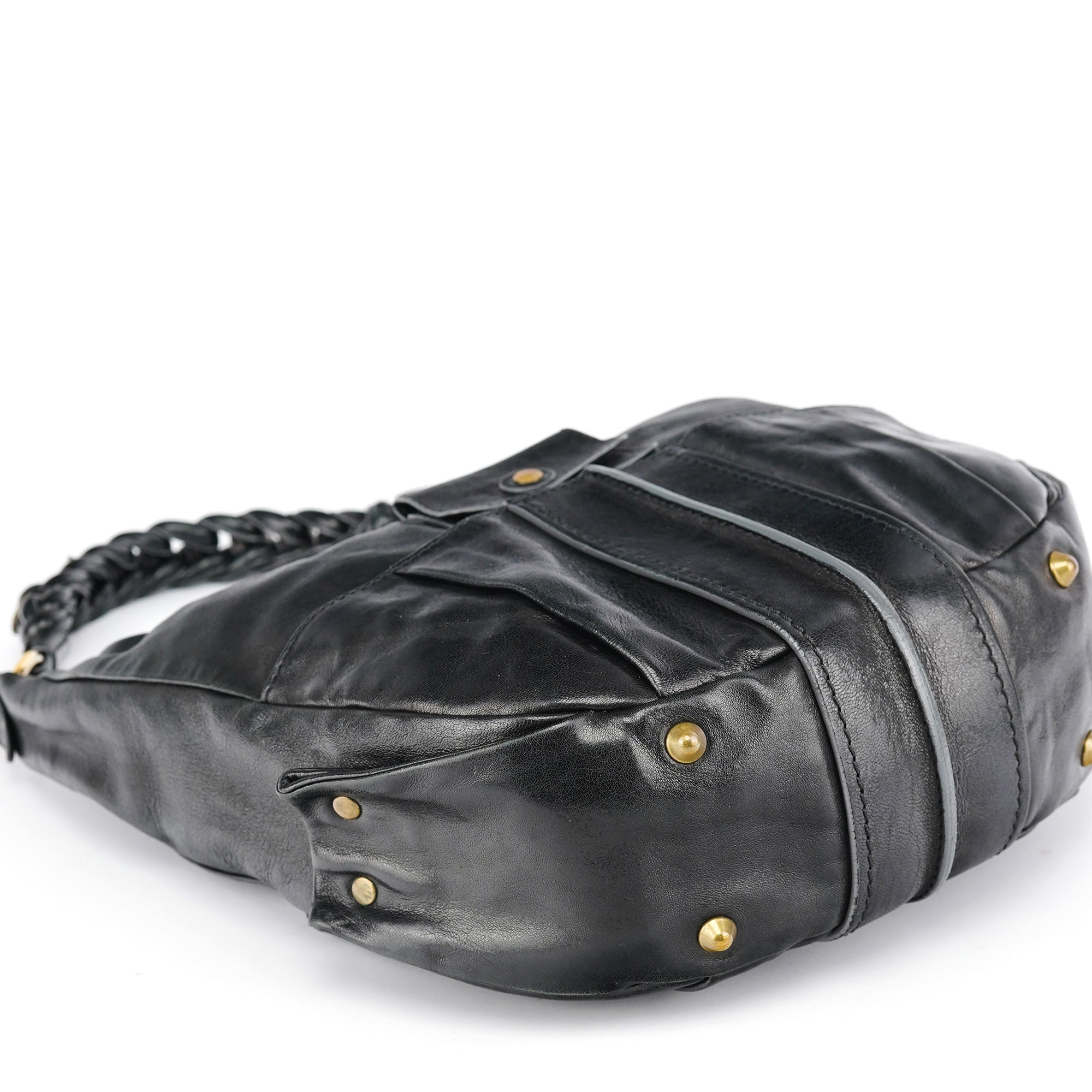 Black Leather Heloise 2-Way Bag