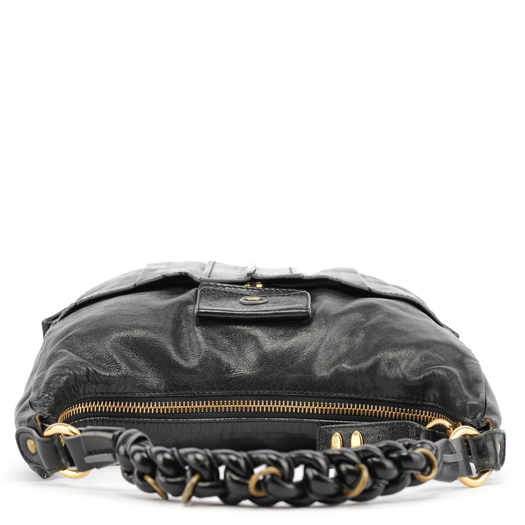 Black Leather Heloise 2-Way Bag