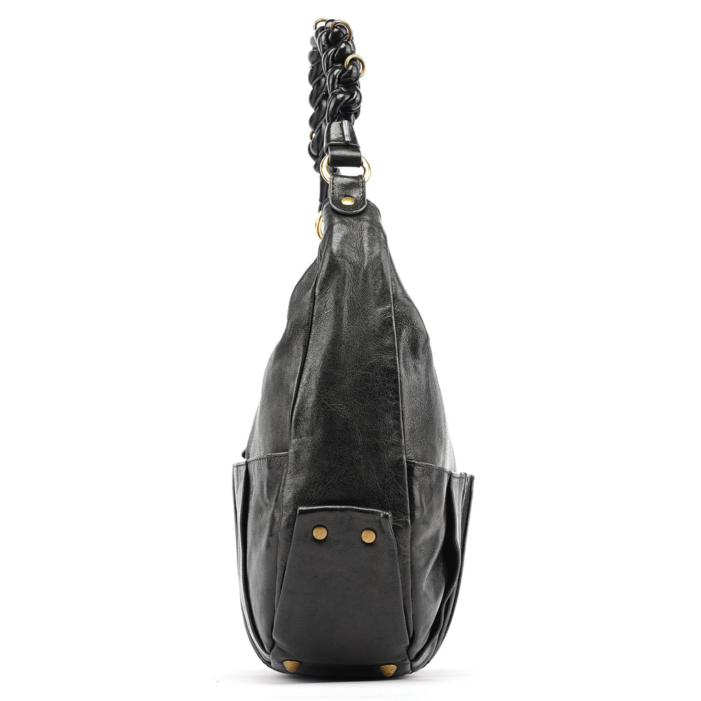 Black Leather Heloise 2-Way Bag