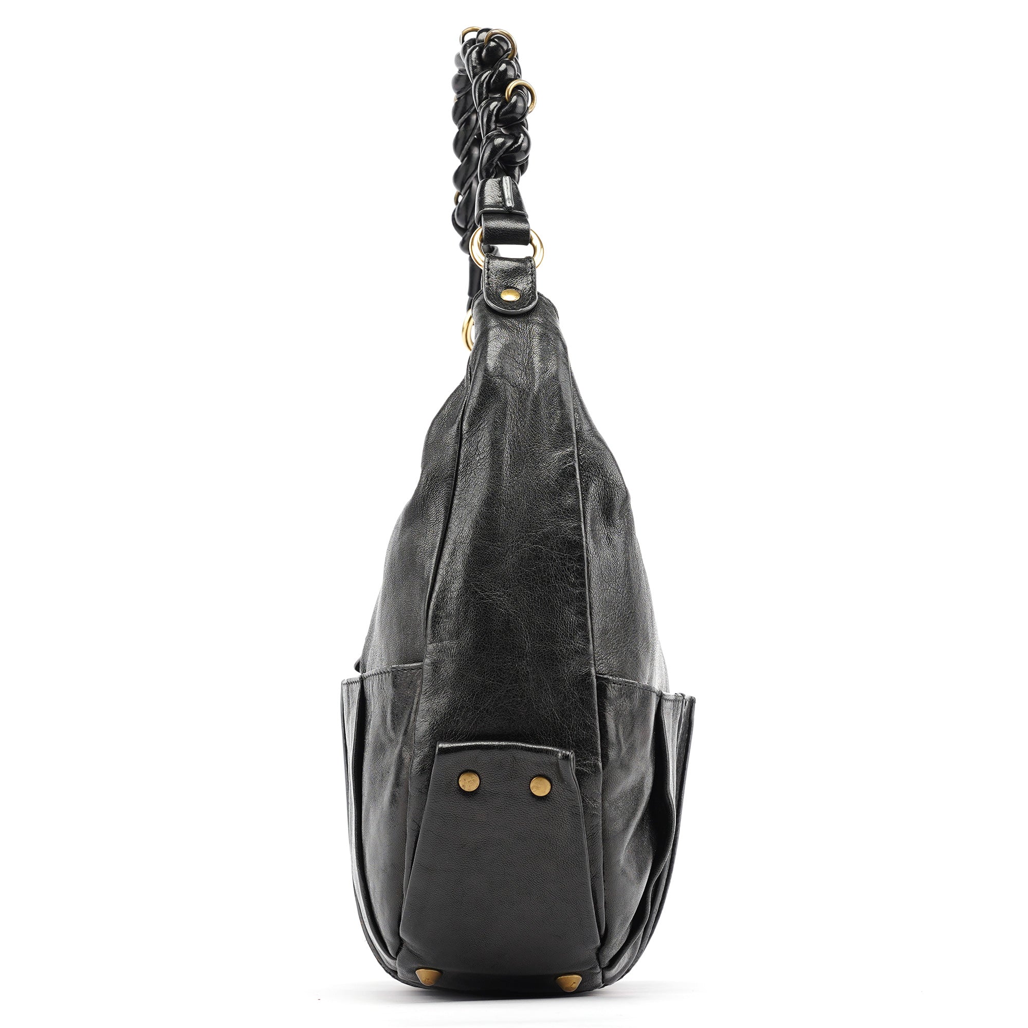 Black Leather Heloise 2-Way Bag