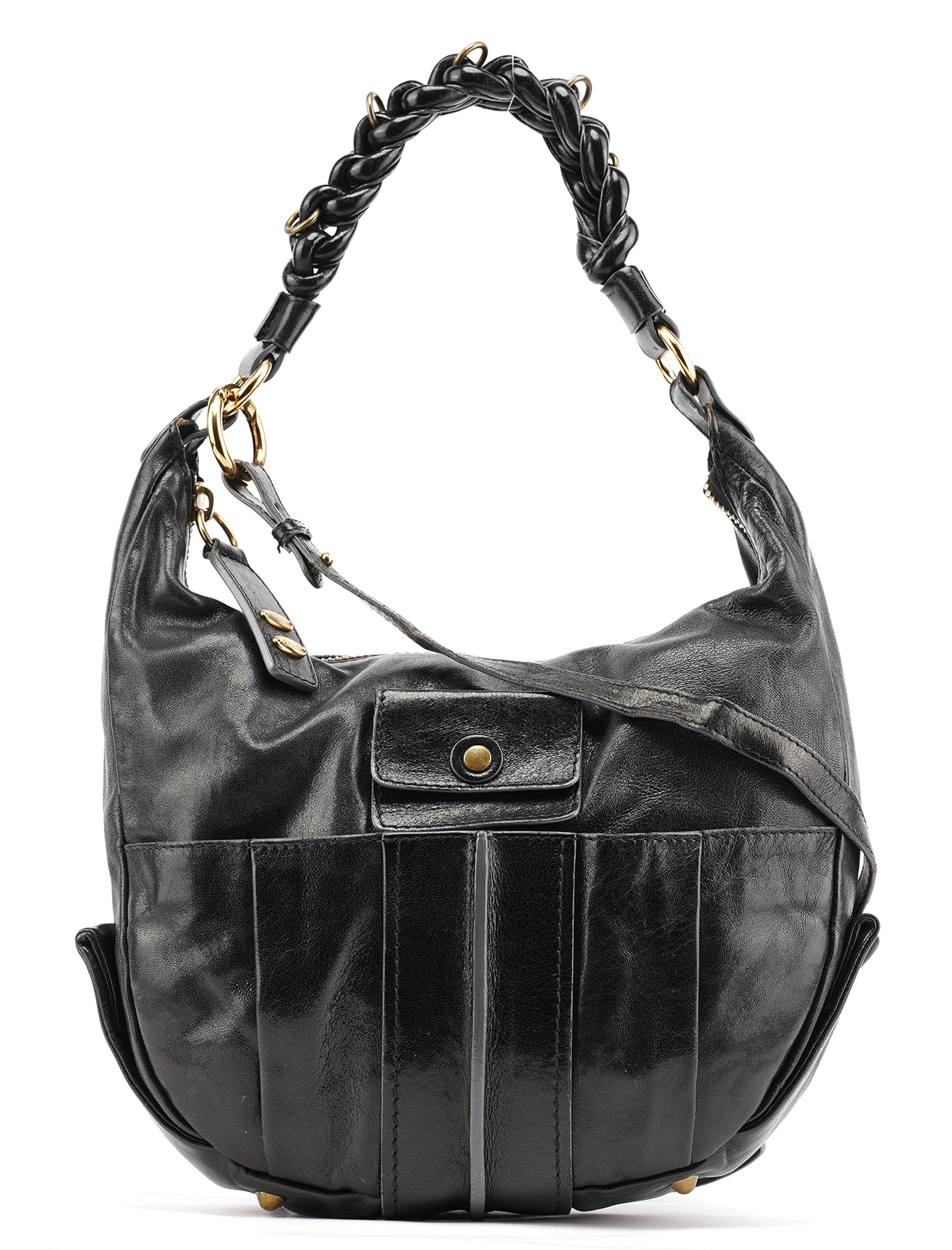 Black Leather Heloise 2-Way Bag