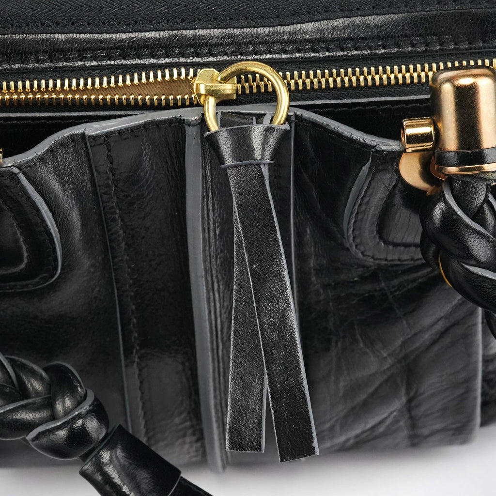Black Leather Héloise Tote Bag