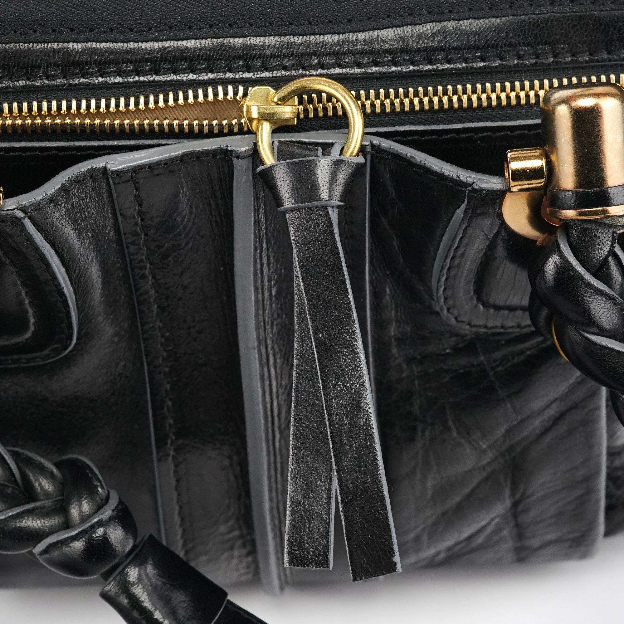 Black Leather Héloise Tote Bag