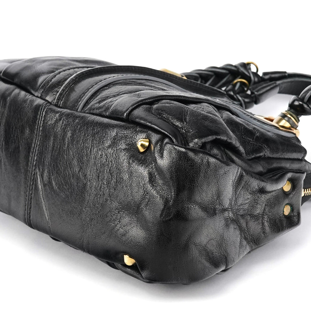Black Leather Héloise Tote Bag